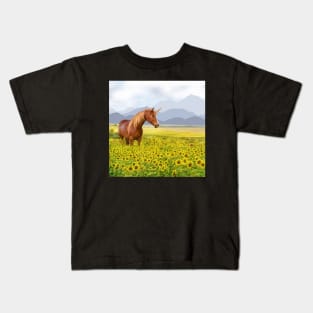 Unicorn Field 2 Kids T-Shirt